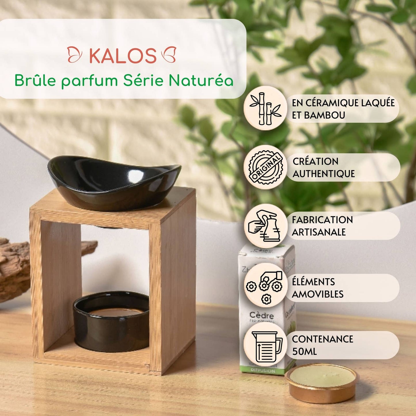 Bruciatore di fragranze della serie Naturéa - Candela Kalos Scents and Waxes