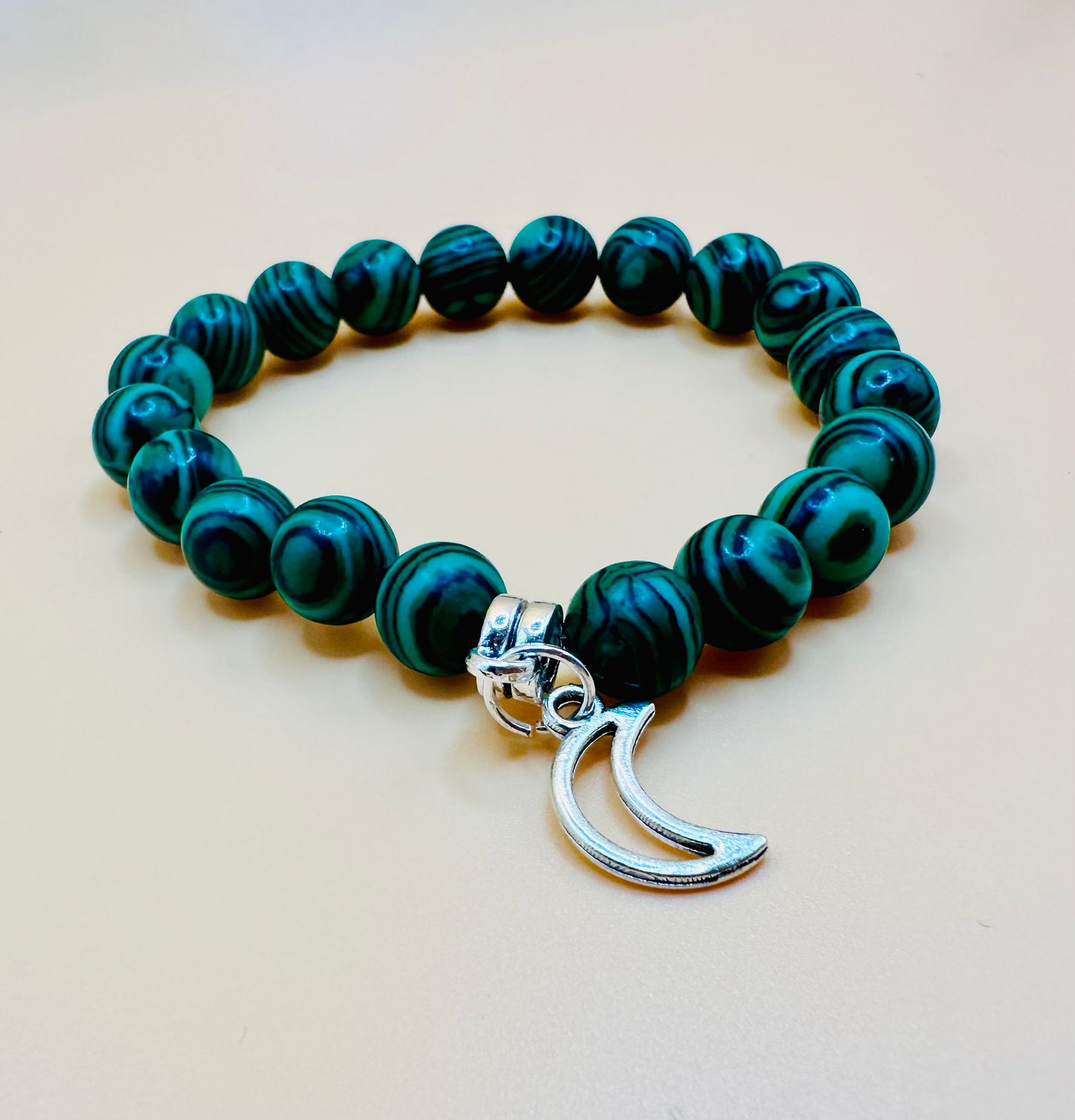 Bracciale elastico con perle di Malachite